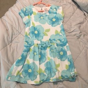 White and blue floral dress size 6